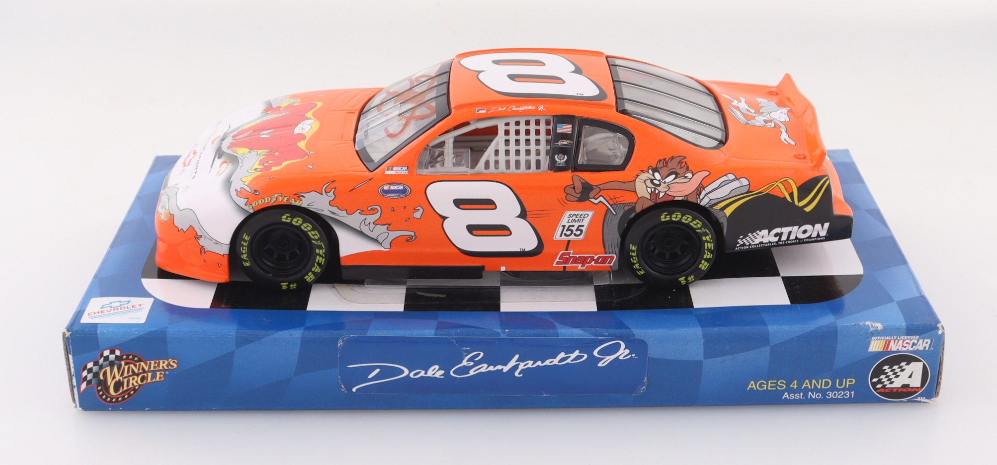 Dale Earnhardt Jr. Signed LE NASCAR 2002 #8 Looney Tunes Chevrolet Monte Carlo 1:24 Diecast Car (JR Motorsports) at PristineAuction.com Dale Earnhardt Jr. Signed LE NASCAR 2002 #8 Looney Tunes Chevrolet Monte Carlo 1:24 Diecast Car (JR Motorsports) at PristineAuction.com