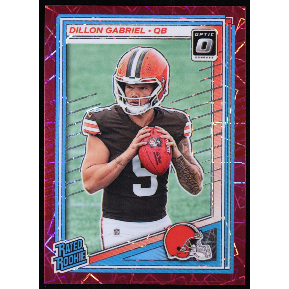 Dillon Gabriel 2025 Donruss Optic Pink Velocity #263 RR RC #60/99 at PristineAuction.com