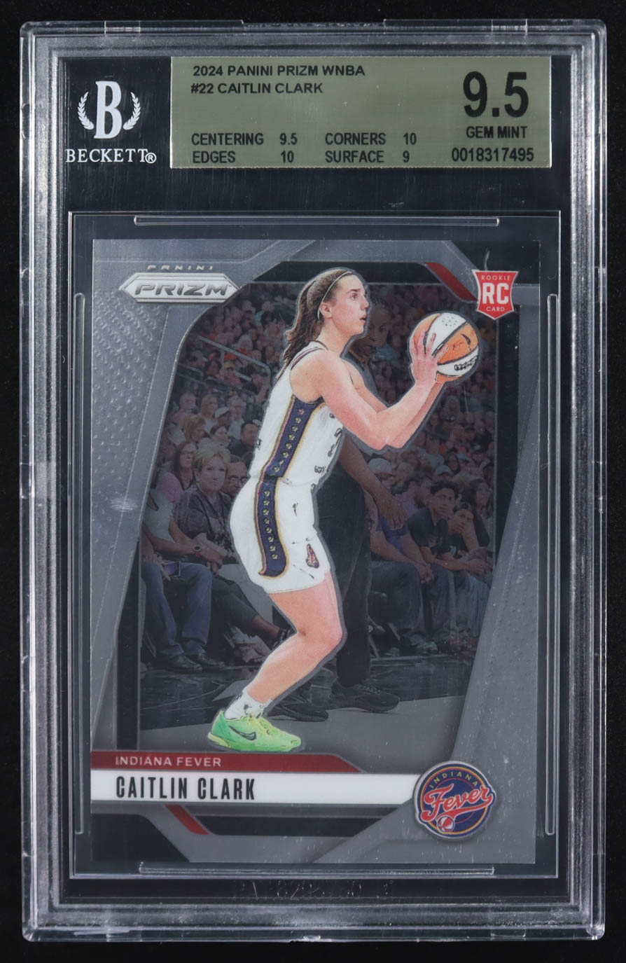 Caitlin Clark 2024 Panini Prizm WNBA #22 RC (BGS 9.5) at PristineAuction.com Caitlin Clark 2024 Panini Prizm WNBA #22 RC (BGS 9.5) at PristineAuction.com