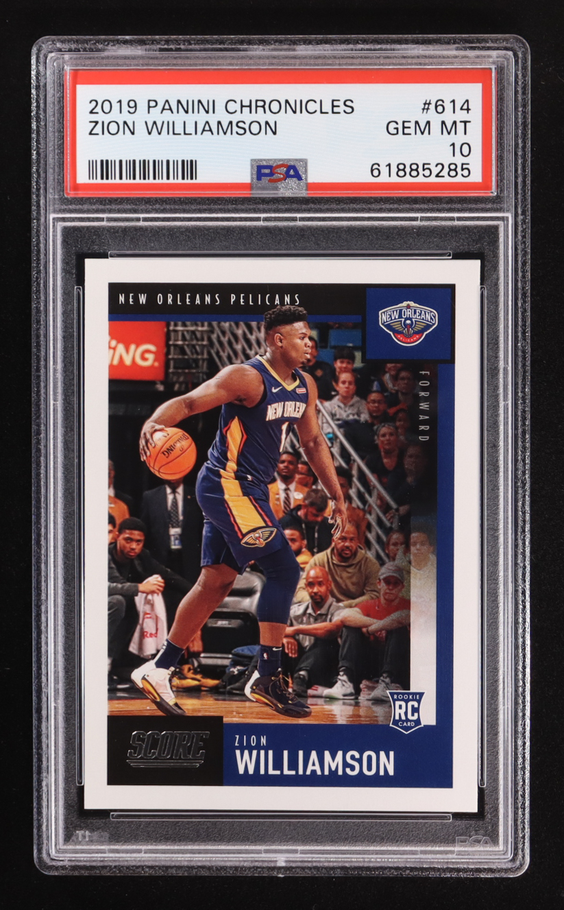 Zion Williamson 2019-20 Panini Chronicles #614 Score RC (PSA 10) at PristineAuction.com Zion Williamson 2019-20 Panini Chronicles #614 Score RC (PSA 10) at PristineAuction.com