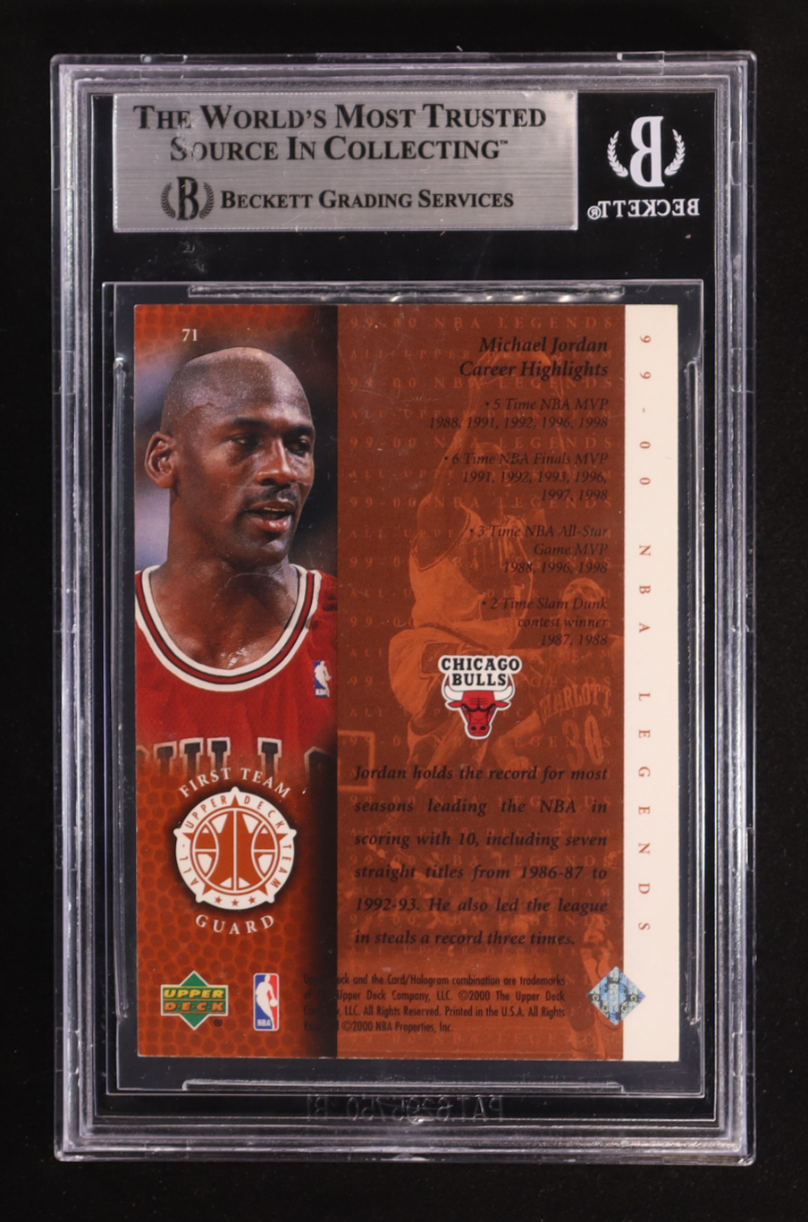 Michael Jordan 2000 Upper Deck Century Legends #71 UDT (BGS 8.5) at PristineAuction.com Michael Jordan 2000 Upper Deck Century Legends #71 UDT (BGS 8.5) at PristineAuction.com