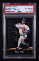Nolan Ryan Signed 1991 Leaf Gold Rookies #BC25 (PSA Encapsulated) at PristineAuction.com