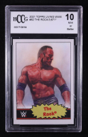 The Rock 2021 Topps Living WWE #82 (BGS 10) at PristineAuction.com