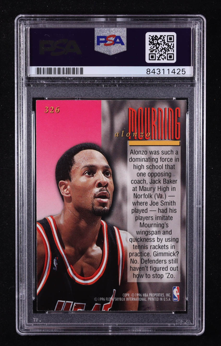 Alonzo Mourning Signed 1995-96 Ultra #326 (PSA Encapsulated) at PristineAuction.com Alonzo Mourning Signed 1995-96 Ultra #326 (PSA Encapsulated) at PristineAuction.com