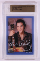 Elvis Presley 2024 Leaf Metal Icons Collection 1960 Leaf Pop Music Pre-Production Proof Clear Blue Auto #LPM-11 #1/1 at PristineAuction.com