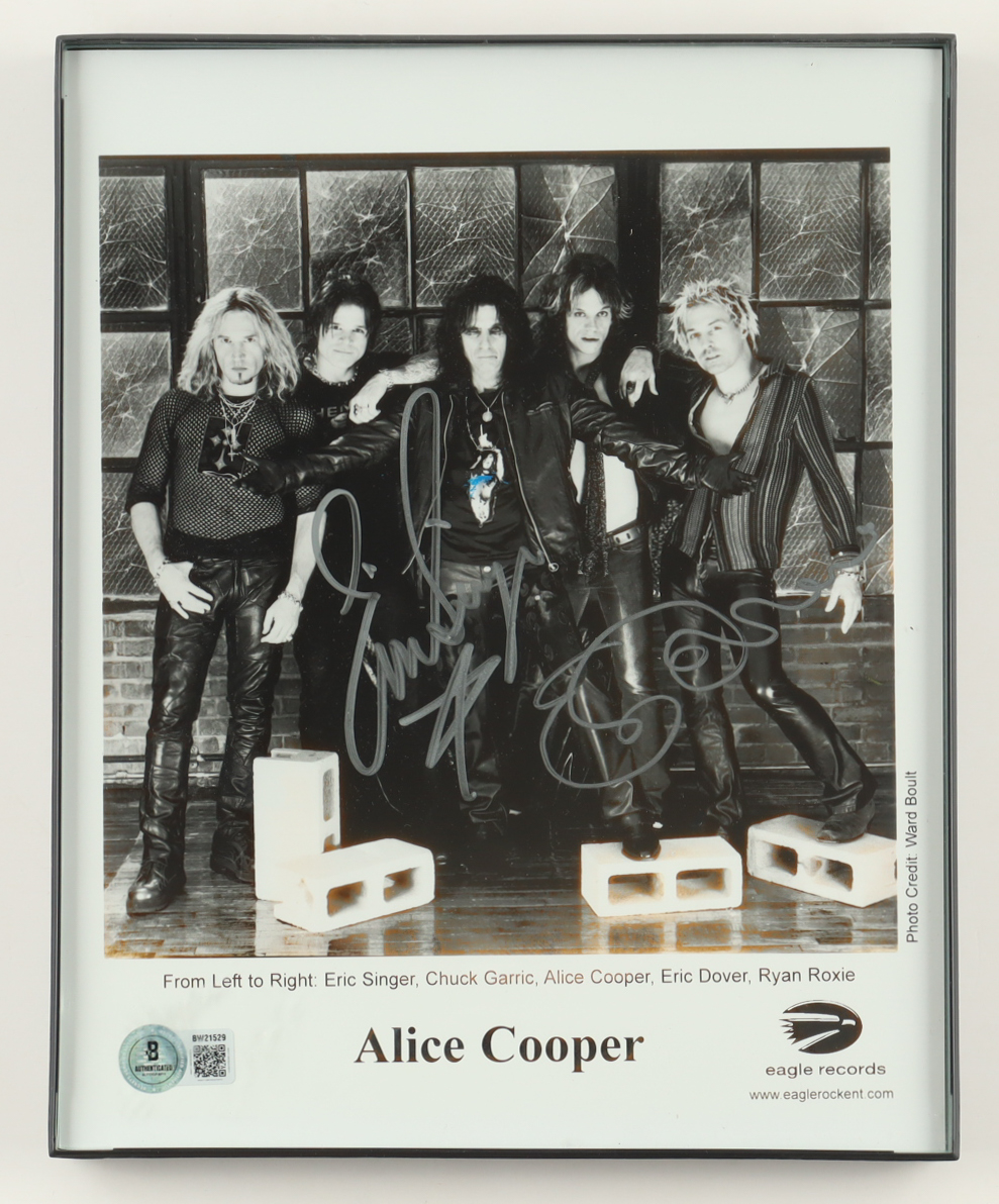Eric Singer & Eric Dover Signed "Alice Cooper" Custom Framed Photo Display (Beckett) at PristineAuction.com Eric Singer & Eric Dover Signed "Alice Cooper" Custom Framed Photo Display (Beckett) at PristineAuction.com