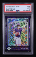 JJ McCarthy 2024 Panini Donruss Optic Purple Scope RR #235 RC (PSA 9) at PristineAuction.com