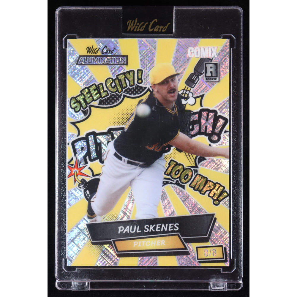 Paul Skenes 2024 Wild Card Alumination Steel City Silver Shimmer # ACYPPS4 #8/8 RC at PristineAuction.com