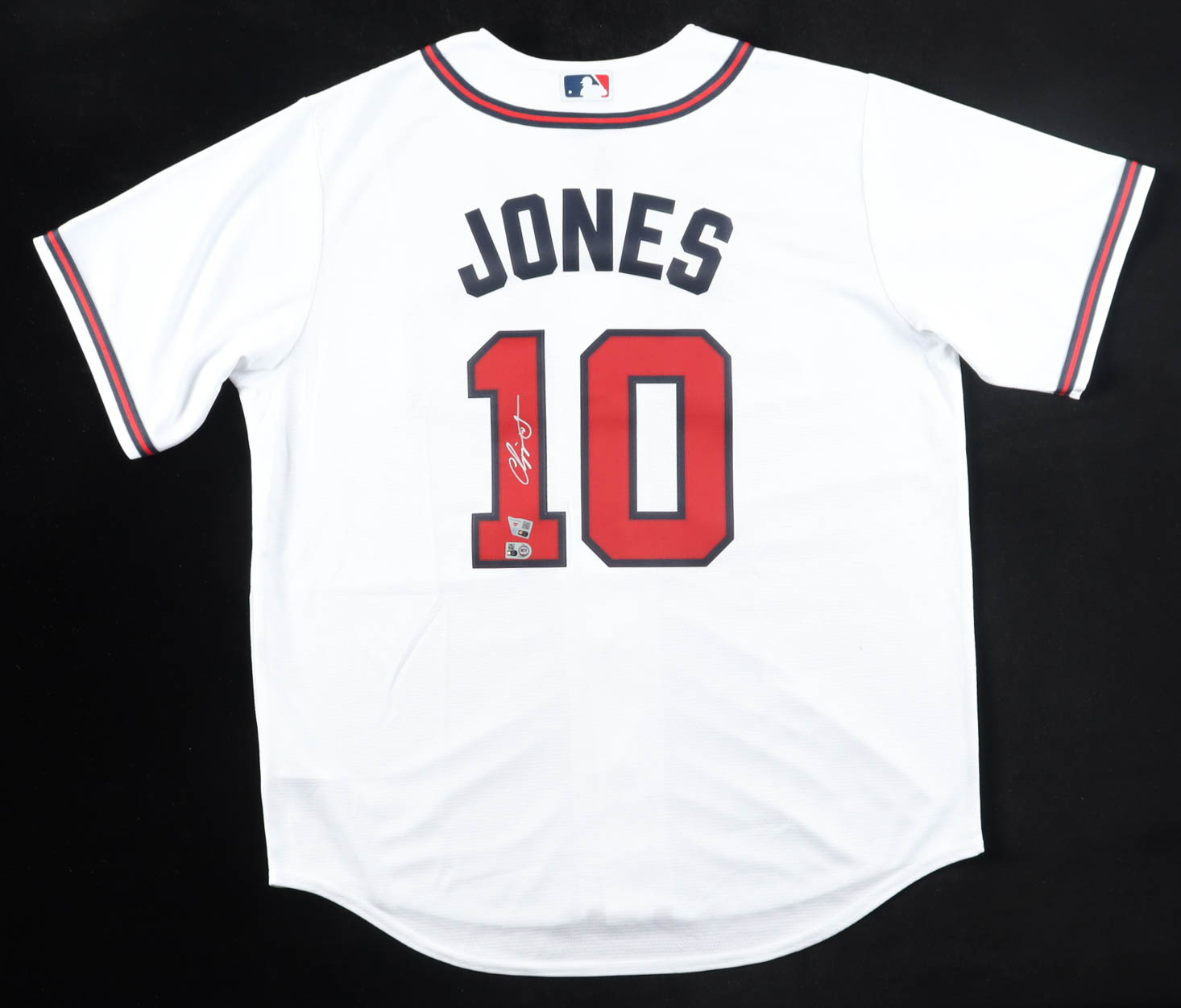 Chipper Jones Signed Braves Nike Authentic Jersey (Fanatics & MLB) at PristineAuction.com Chipper Jones Signed Braves Nike Authentic Jersey (Fanatics & MLB) at PristineAuction.com
