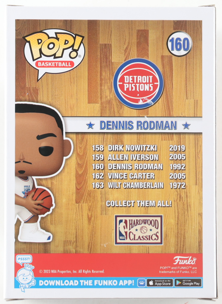 Dennis Rodman Signed "NBA All-Star" #160 Funko Pop! Vinyl Figure (Schwartz) at PristineAuction.com Dennis Rodman Signed "NBA All-Star" #160 Funko Pop! Vinyl Figure (Schwartz) at PristineAuction.com