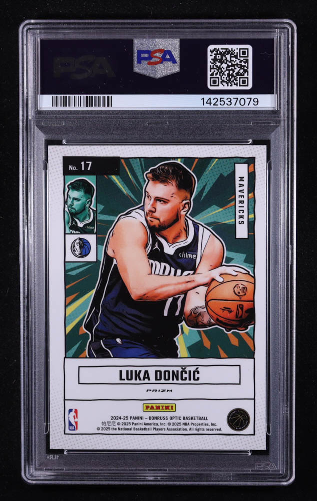 Luka Doncic 2024-25 Panini Donruss Optic Net Marvels Holo #17 (PSA 10) at PristineAuction.com Luka Doncic 2024-25 Panini Donruss Optic Net Marvels Holo #17 (PSA 10) at PristineAuction.com