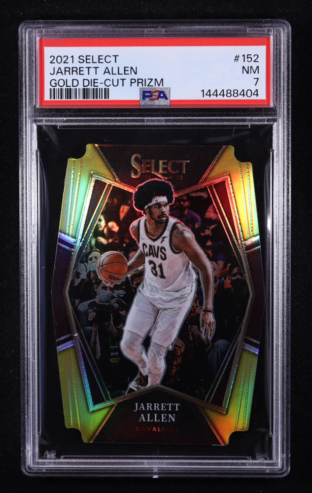 Jarrett Allen 2021 Panini Select Gold Die-Cut Prizm #152 #01/10 (PSA 7) at PristineAuction.com Jarrett Allen 2021 Panini Select Gold Die-Cut Prizm #152 #01/10 (PSA 7) at PristineAuction.com