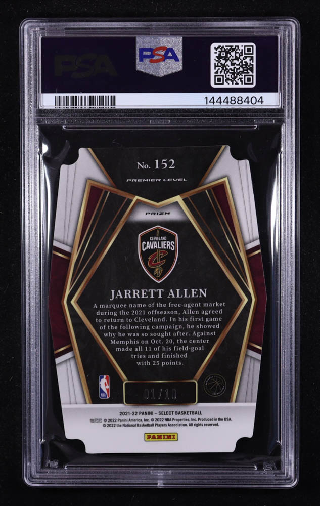 Jarrett Allen 2021 Panini Select Gold Die-Cut Prizm #152 #01/10 (PSA 7) at PristineAuction.com Jarrett Allen 2021 Panini Select Gold Die-Cut Prizm #152 #01/10 (PSA 7) at PristineAuction.com