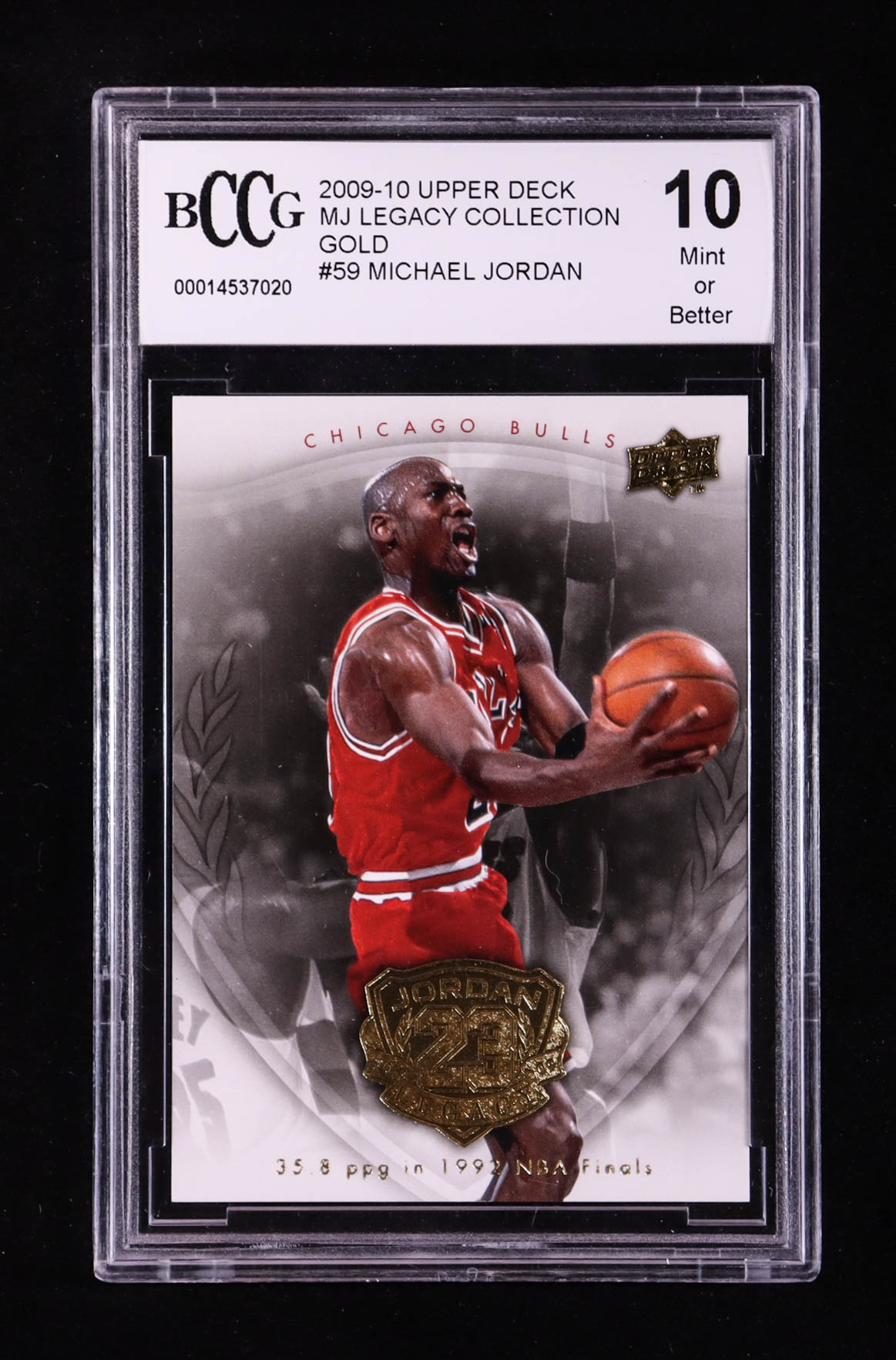 Michael Jordan 2009-10 Upper Deck Michael Jordan Legacy Collection Gold #59 (BCCG 10) at PristineAuction.com Michael Jordan 2009-10 Upper Deck Michael Jordan Legacy Collection Gold #59 (BCCG 10) at PristineAuction.com