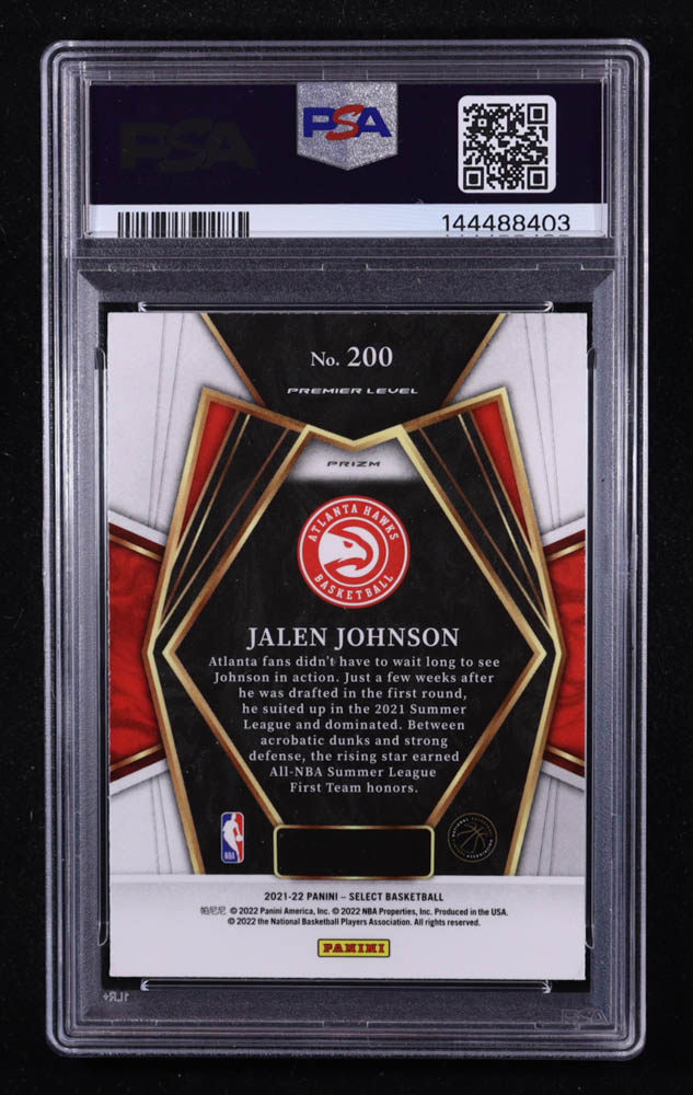 Jalen Johnson 2021-22 Panini Select Silver Prizm #200 RC (PSA 10) at PristineAuction.com Jalen Johnson 2021-22 Panini Select Silver Prizm #200 RC (PSA 10) at PristineAuction.com