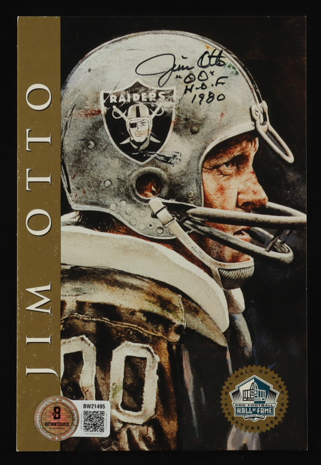Jim Otto Signed Hall of Fame Signature Series Card Inscribed "H.O.F. 1980" (Beckett) at PristineAuction.com Jim Otto Signed Hall of Fame Signature Series Card Inscribed "H.O.F. 1980" (Beckett) at PristineAuction.com