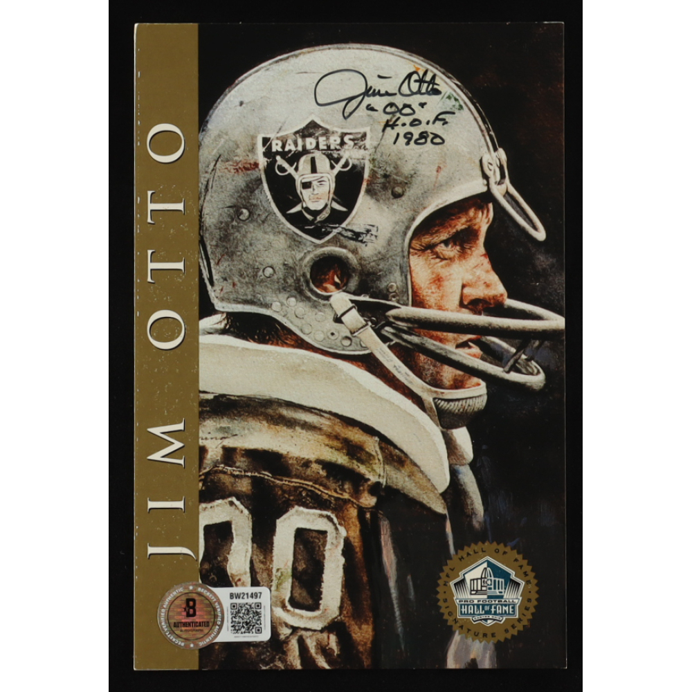 Jim Otto Signed Hall of Fame Signature Series Card Inscribed "H.O.F. 1980" (Beckett) at PristineAuction.com