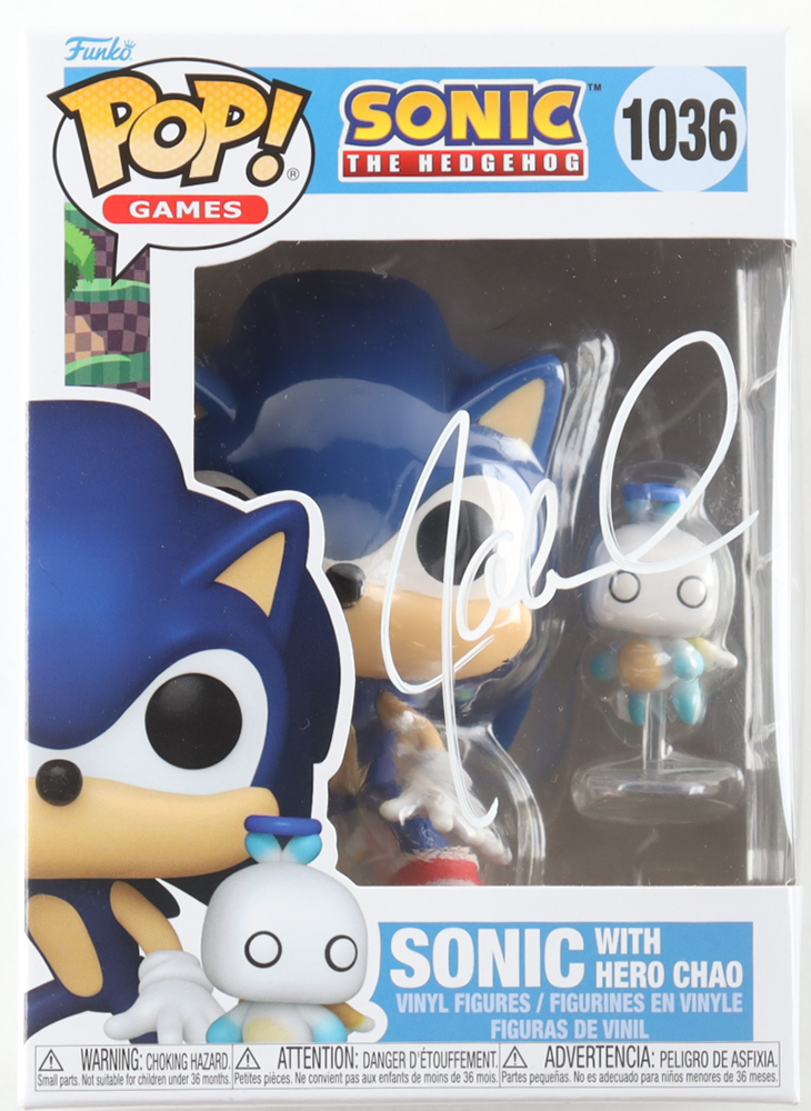 Jaleel White Signed "Sonic with Hero Chao" #1036 Sonic with Emerald Funko Pop! Vinyl Figure (Schwartz) at PristineAuction.com Jaleel White Signed "Sonic with Hero Chao" #1036 Sonic with Emerald Funko Pop! Vinyl Figure (Schwartz) at PristineAuction.com