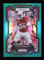 Jalen Thompson Signed 2023 Panini Prizm Prizms Green #8 (JSA) at PristineAuction.com