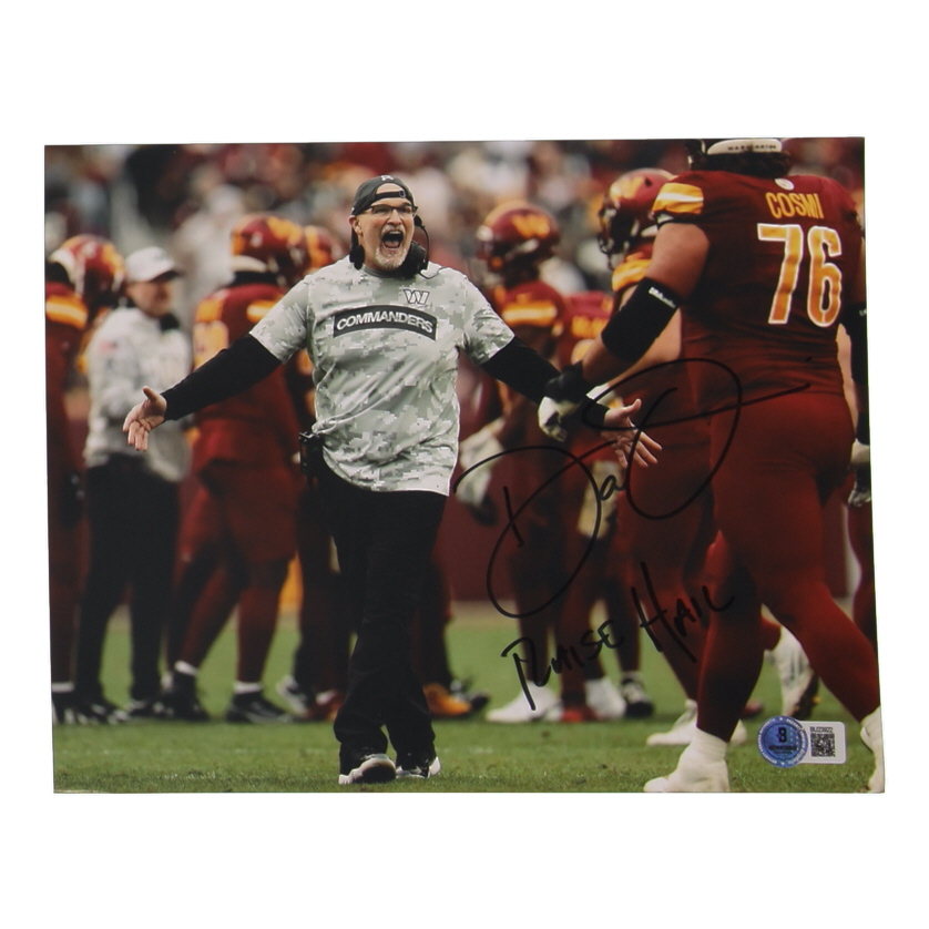 Dan Quinn Signed Commanders 8x10 Photo Inscribed "Raise Hail" (Beckett) at PristineAuction.com Dan Quinn Signed Commanders 8x10 Photo Inscribed "Raise Hail" (Beckett) at PristineAuction.com