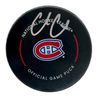 Cole Caufield Signed Canadiens Official Game Puck (Beckett)r at PristineAuction.com
