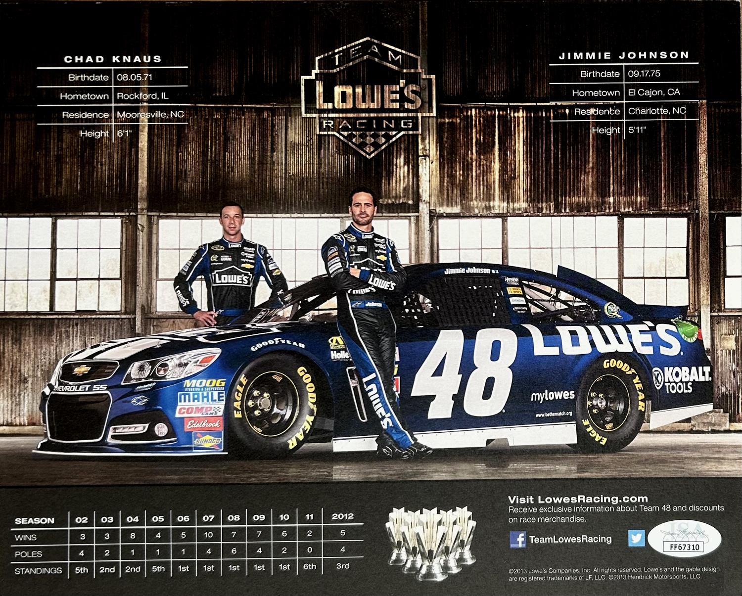 Jimmie Johnson Signed NASCAR 8x10 Photo (JSA) at PristineAuction.com Jimmie Johnson Signed NASCAR 8x10 Photo (JSA) at PristineAuction.com