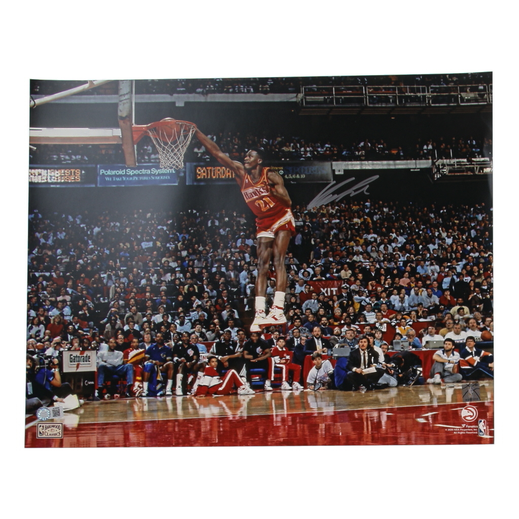 Dominique Wilkins Signed Hawks 16x20 Photo (Schwartz) at PristineAuction.com Dominique Wilkins Signed Hawks 16x20 Photo (Schwartz) at PristineAuction.com