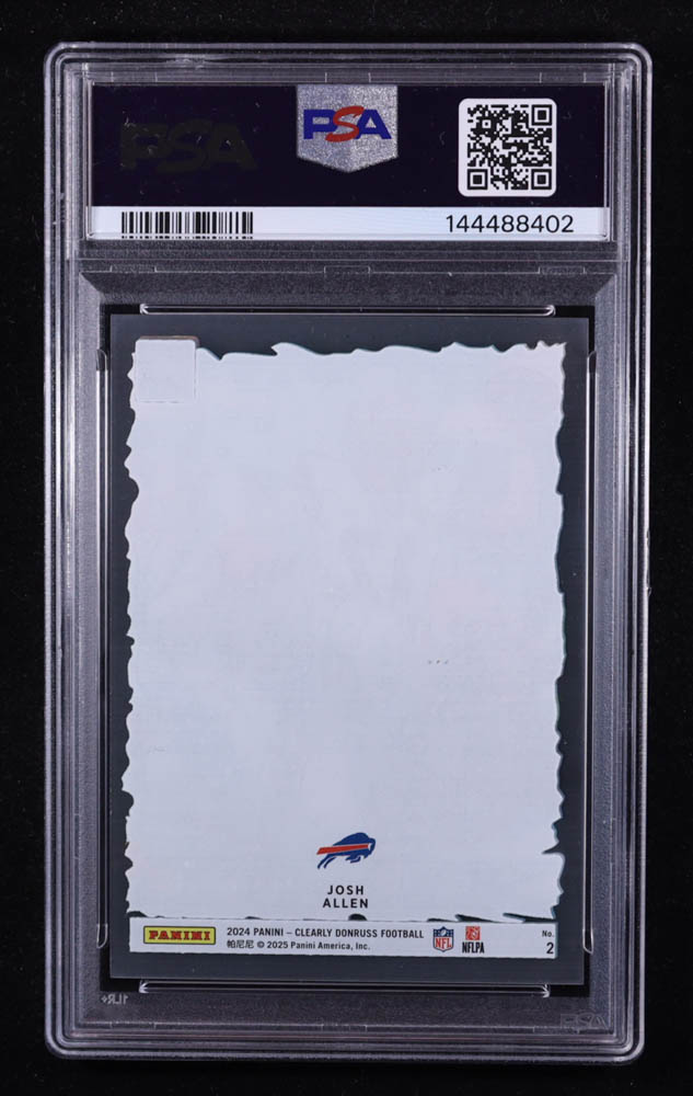 Josh Allen 2024 Panini Clearly Donruss Downtown #2 (PSA 9) at PristineAuction.com Josh Allen 2024 Panini Clearly Donruss Downtown #2 (PSA 9) at PristineAuction.com