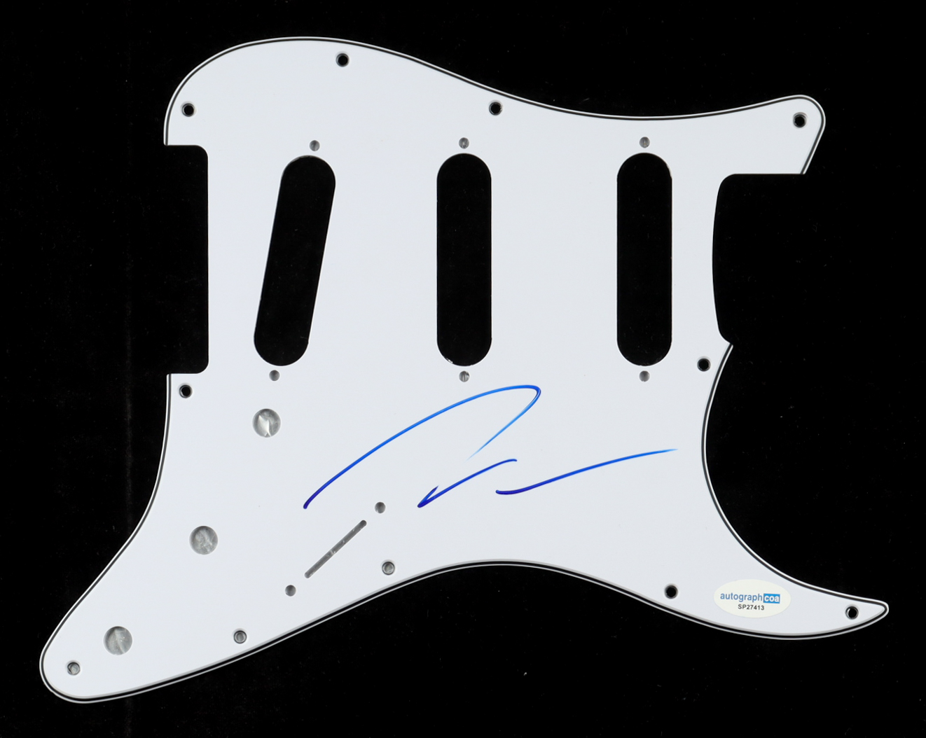 Jeremy Allen White Signed Electric Guitar Pickguard (ACOA) at PristineAuction.com Jeremy Allen White Signed Electric Guitar Pickguard (ACOA) at PristineAuction.com