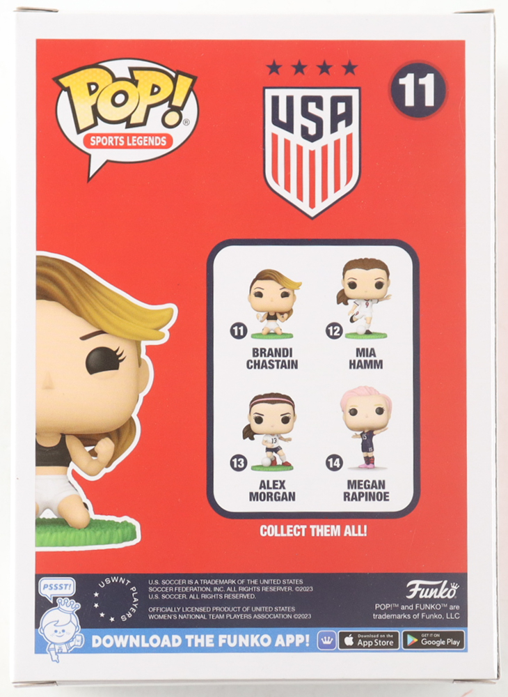 Brandi Chastain Signed "Team USA" #11 Funko Pop! Inscribed "USA" (Schwartz) at PristineAuction.com Brandi Chastain Signed "Team USA" #11 Funko Pop! Inscribed "USA" (Schwartz) at PristineAuction.com