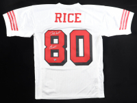 Jerry Rice Signed 49ers Mitchell & Ness Authentic Jersey Inscribed "Goat" (Fanatics) at PristineAuction.com