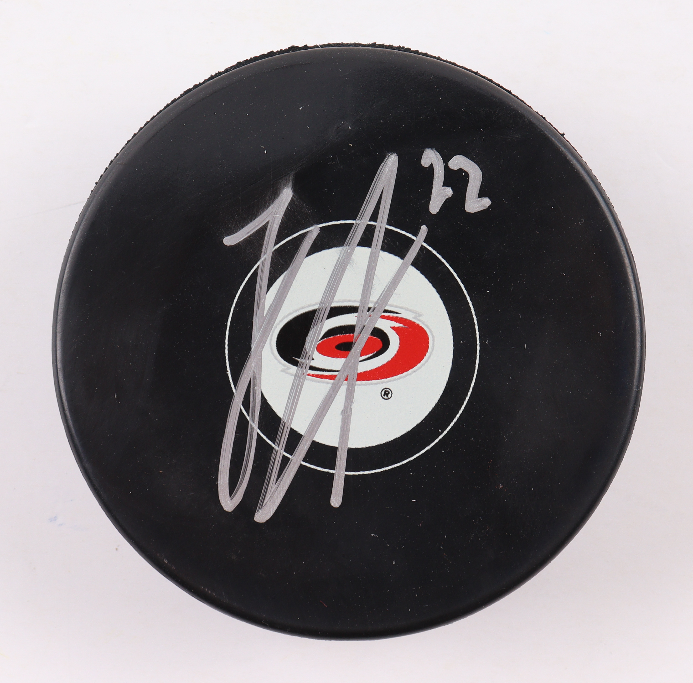 Logan Stankoven Signed Hurricanes Logo Hockey Puck (Beckett) at PristineAuction.com Logan Stankoven Signed Hurricanes Logo Hockey Puck (Beckett) at PristineAuction.com