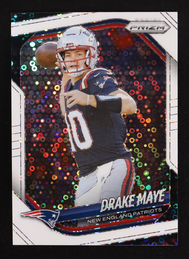 Drake Maye 2025 Panini Prizm Prizms White Disco #165 at PristineAuction.com Drake Maye 2025 Panini Prizm Prizms White Disco #165 at PristineAuction.com
