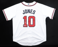 Chipper Jones Signed Braves Nike Authentic Jersey Inscribed "HOF 18" (Fanatics & MLB) at PristineAuction.com