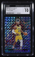 Lebron James 2023-24 Panini Mosaic Reactive Blue #92 (CGC 10) at PristineAuction.com
