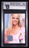 Britney Spears 2002 Global '70 Style Jeans Gauze Top Swatch Relic #BS2 (Global) at PristineAuction.com