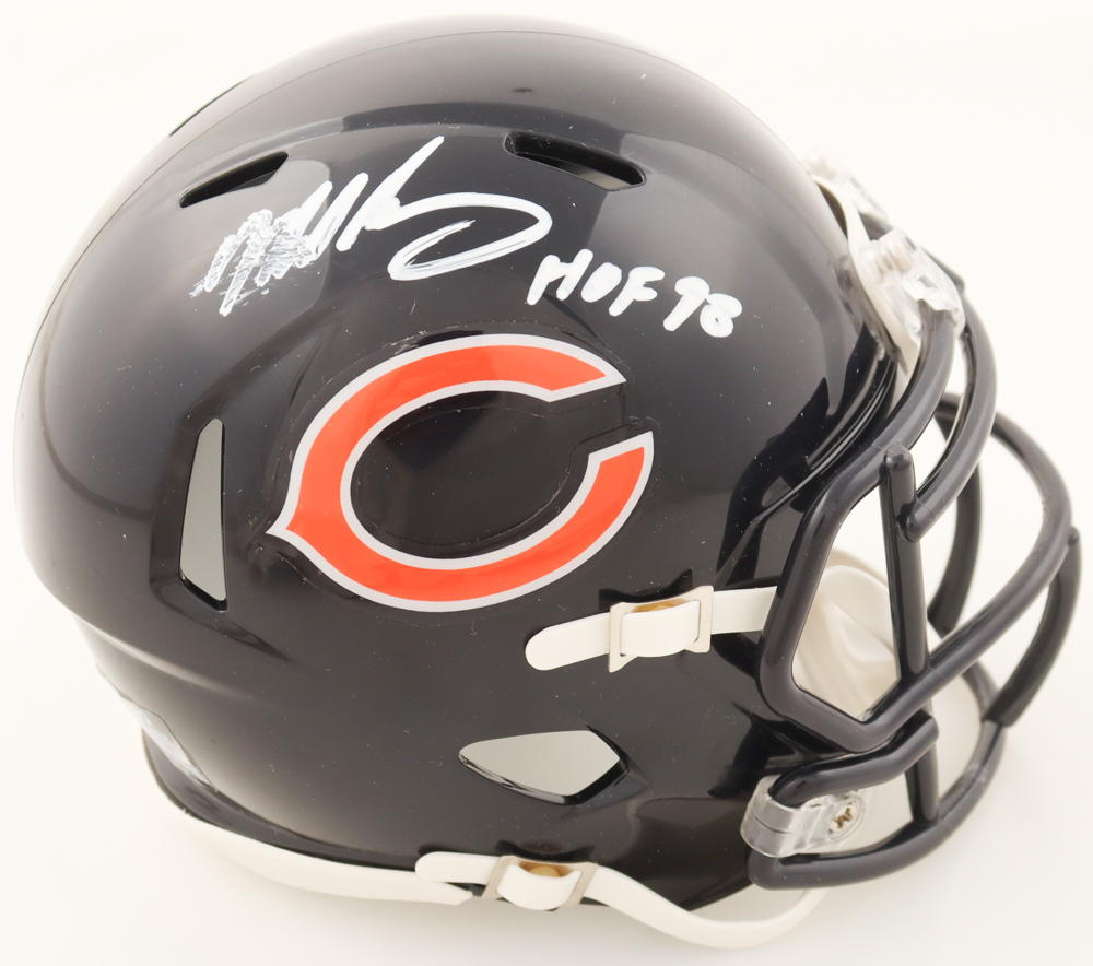Mike Singletary Signed Bears Mini Helmet Inscribed "HOF 98" (Schwartz) at PristineAuction.com Mike Singletary Signed Bears Mini Helmet Inscribed "HOF 98" (Schwartz) at PristineAuction.com