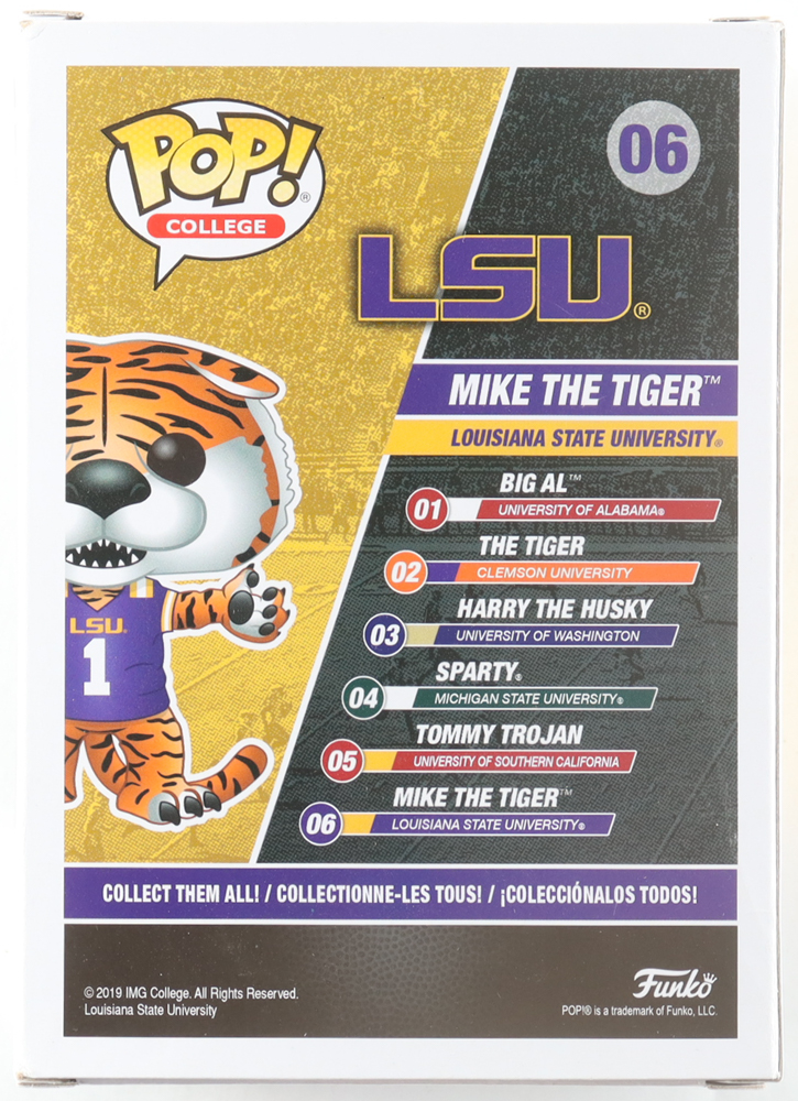 Kayshon Boutte Signed LSU #06 Mike The Tiger Funko Pop! Vinyl Figure Inscribed "308 Yds SEC Record" & "Geaux Tigers" (Beckett) at PristineAuction.com Kayshon Boutte Signed LSU #06 Mike The Tiger Funko Pop! Vinyl Figure Inscribed "308 Yds SEC Record" & "Geaux Tigers" (Beckett) at PristineAuction.com