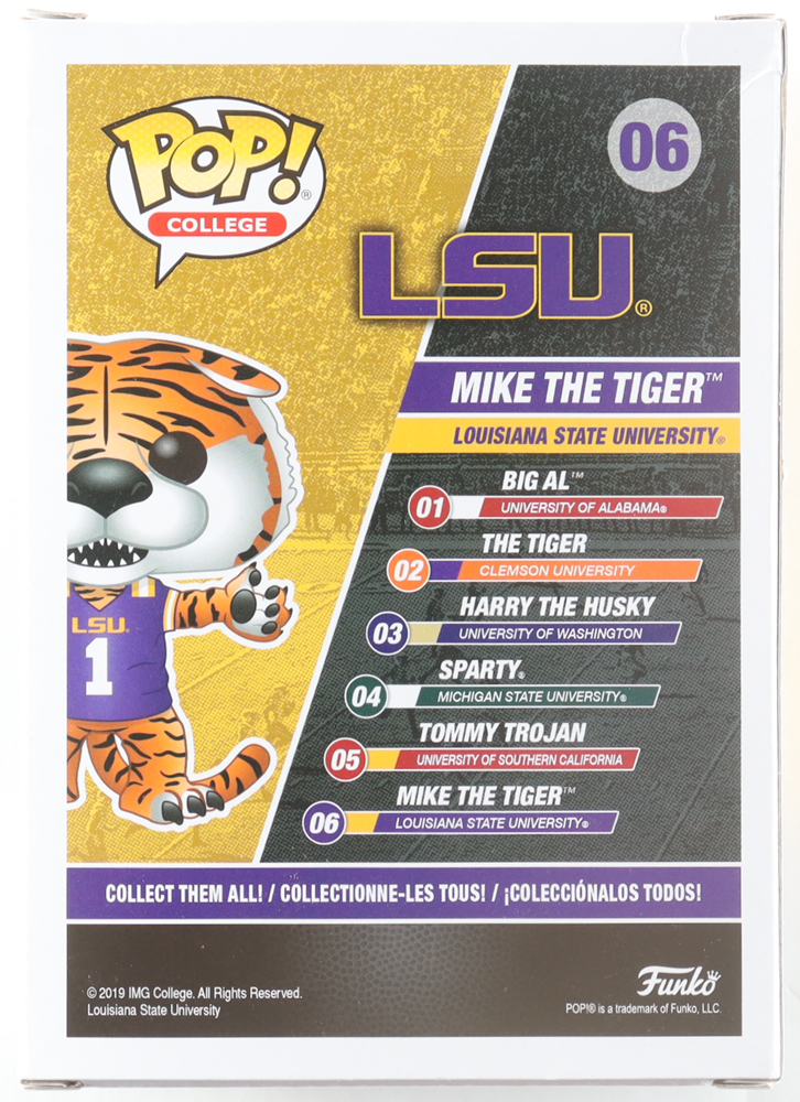 Kayshon Boutte Signed LSU #06 Mike The Tiger Funko Pop! Vinyl Figure Inscribed "308 Yds SEC Record" & "Geaux Tigers" (Beckett) at PristineAuction.com Kayshon Boutte Signed LSU #06 Mike The Tiger Funko Pop! Vinyl Figure Inscribed "308 Yds SEC Record" & "Geaux Tigers" (Beckett) at PristineAuction.com