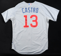 Starlin Castro Signed Game-Issued Cubs Majestic Authentic Jersey (MLB) at PristineAuction.com