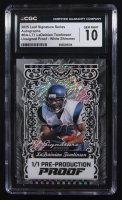 LaDainian Tomlinson 2025 Leaf Signature Series Autographs Pre-Production Proof White Shimmer Unsigned Proof #BA-LT1 #1/1 (CGC 10) at PristineAuction.com