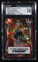 Larry Bird 2025 Leaf Signature Series Sunset Autographs Pre-Production Proof Unsigned Proof Crystal #SS-LB1 (CGC 10) at PristineAuction.com