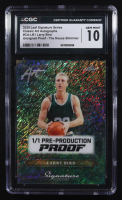 Larry Bird 2025 Leaf Signature Series Classic Art Autographs Pre-Production Proof The House Shimmer Unsigned Proof #CA-LB1 #1/1 (CGC 10) at PristineAuction.com
