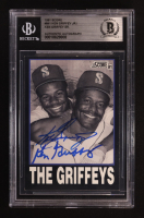 Ken Griffey Jr. & Ken Griffey Sr. Signed 1991 Score #841 (Beckett) at PristineAuction.com