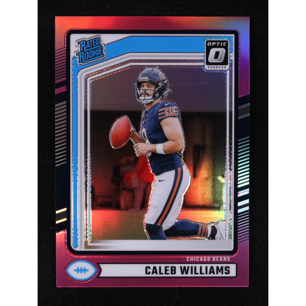 Caleb Williams 2024 Donruss Optic Rated Rookies Preview Pink #327 RR RC at PristineAuction.com