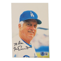 Tommy Lasorda Signed Dodgers 5x7 Photo Inscribed "To Ron" (Beckett) at PristineAuction.com
