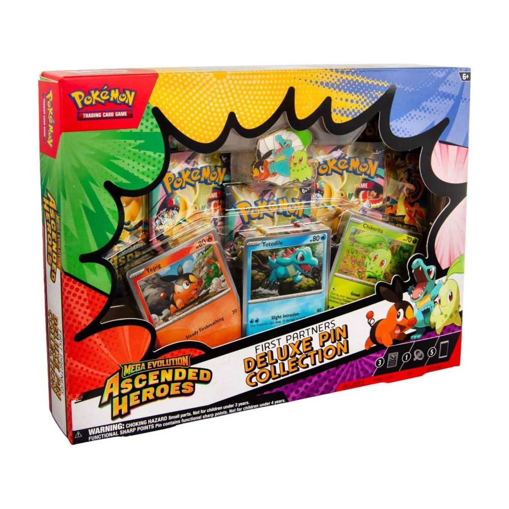 Partners Collection Box Pokemon Mega Evolution: Ascended Heroes First Partners Deluxe Pin ...