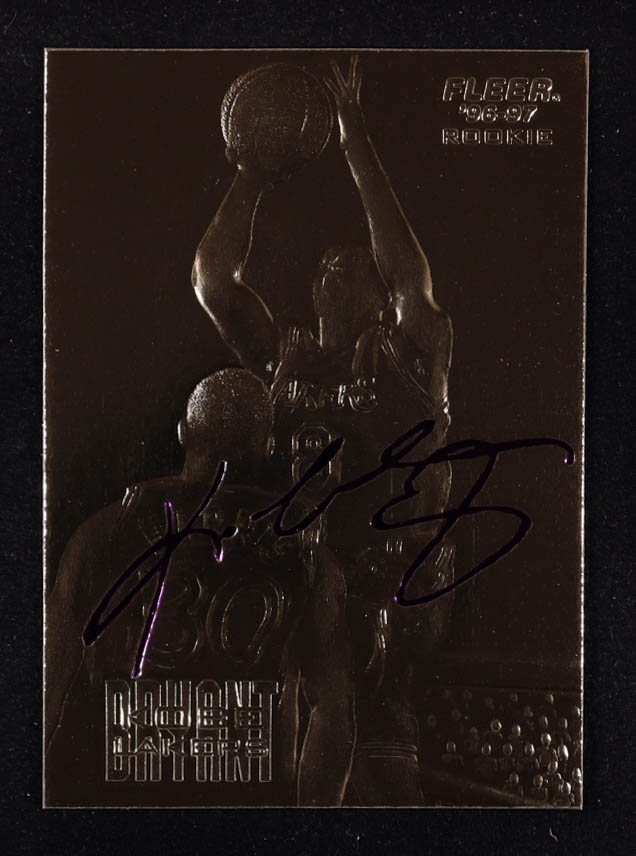 Kobe Bryant 1996-97 Fleer Purple Signature 23Kt Gold Card RC at PristineAuction.com Kobe Bryant 1996-97 Fleer Purple Signature 23Kt Gold Card RC at PristineAuction.com