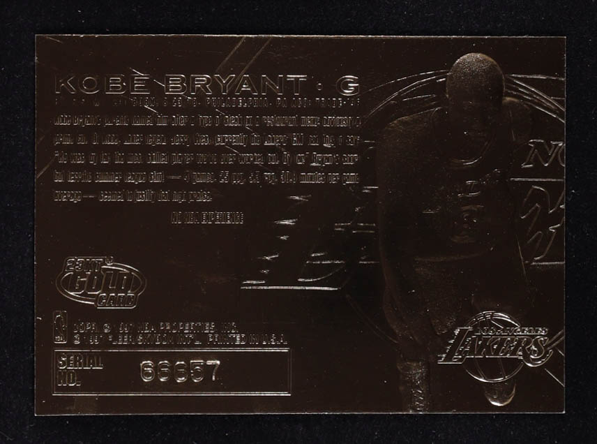 Kobe Bryant 1996-97 Fleer Purple Signature 23Kt Gold Card RC at PristineAuction.com Kobe Bryant 1996-97 Fleer Purple Signature 23Kt Gold Card RC at PristineAuction.com