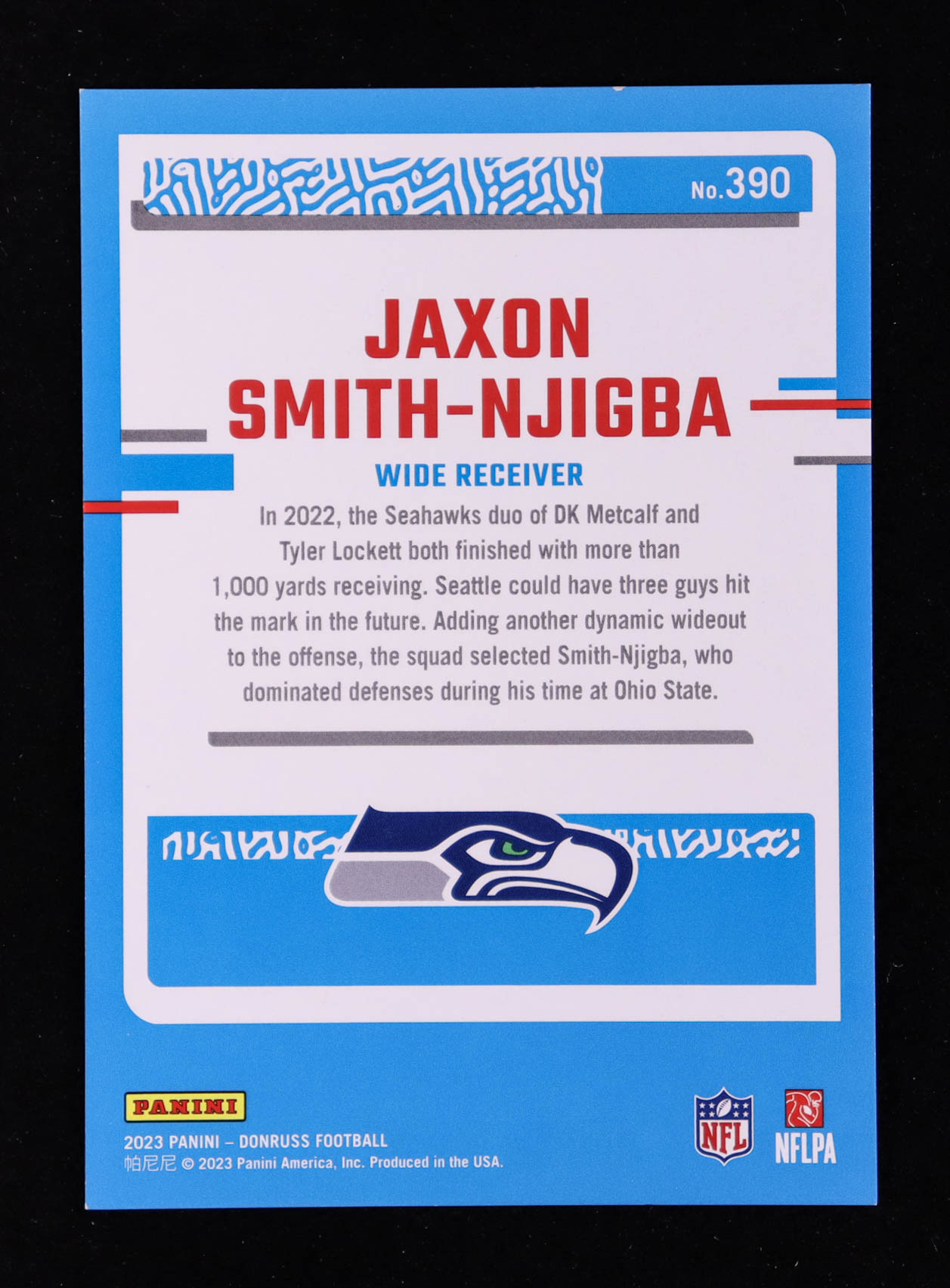 Jaxon Smith-Njigba 2023 Donruss Press Proof Gold #390 RR RC at PristineAuction.com Jaxon Smith-Njigba 2023 Donruss Press Proof Gold #390 RR RC at PristineAuction.com